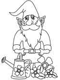 garden gnome coloring page