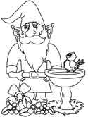 garden gnome coloring page