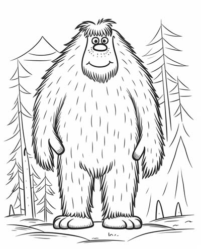 sasquatch coloring page