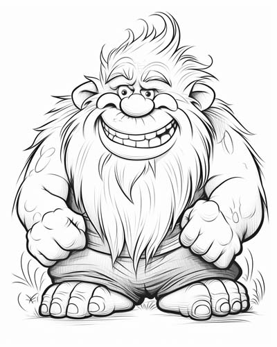 troll coloring page