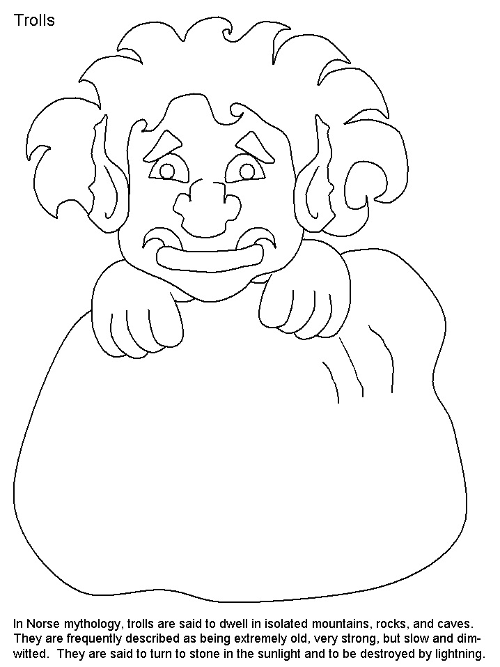 troll coloring page