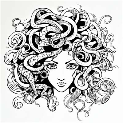 medusa coloring page