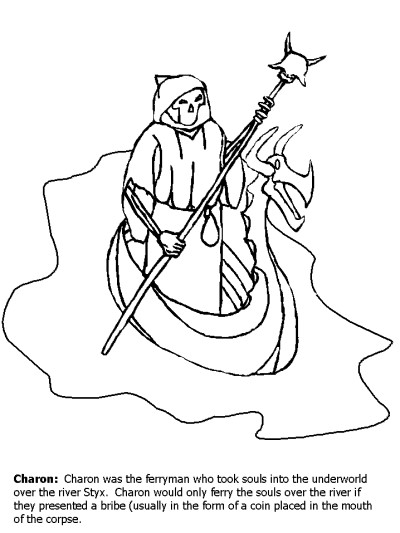 monsters and creatures - Charon coloring page