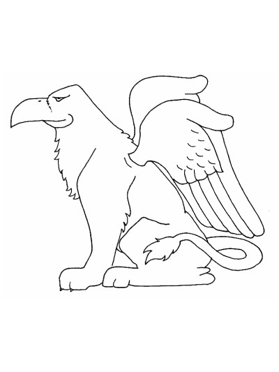 monsters and creatures - gryphon coloring page
