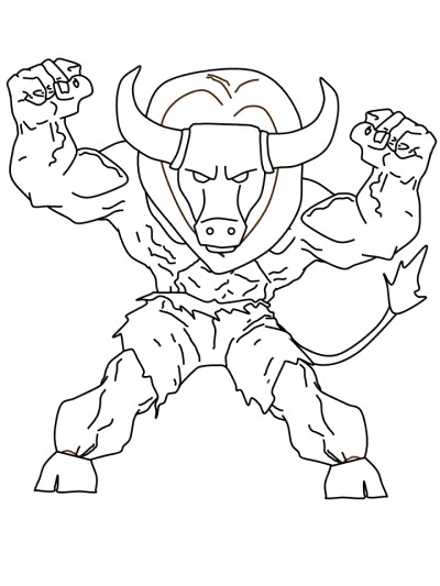 monsters and creatures - minotaur coloring page