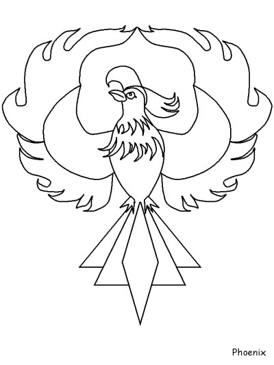 phoenix coloring page