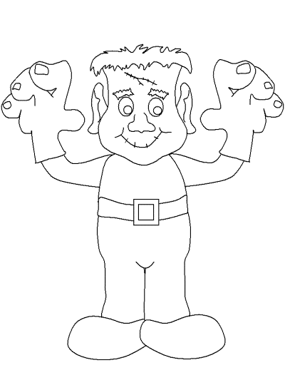Frankenstein's monster coloring page