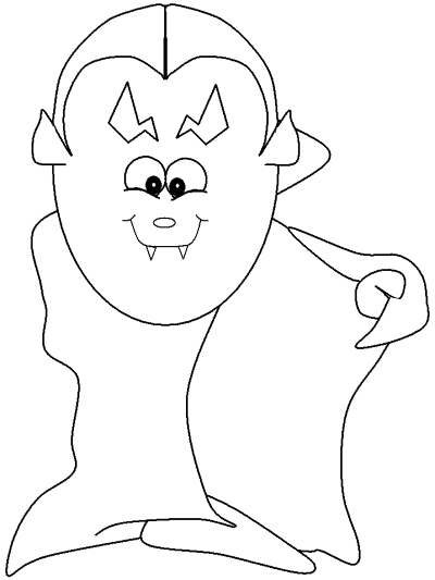 monsters and creatures - vampire coloring page