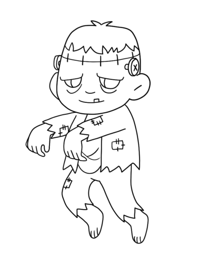 frankenstein's monster coloring page