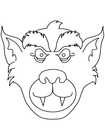 monsters and creatures - werewolf coloring page