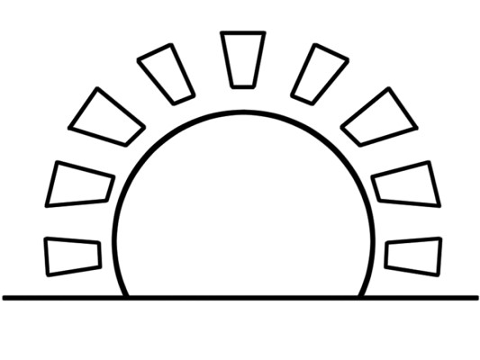 sun coloring page