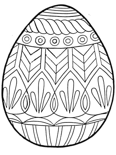Easter egg coloring page