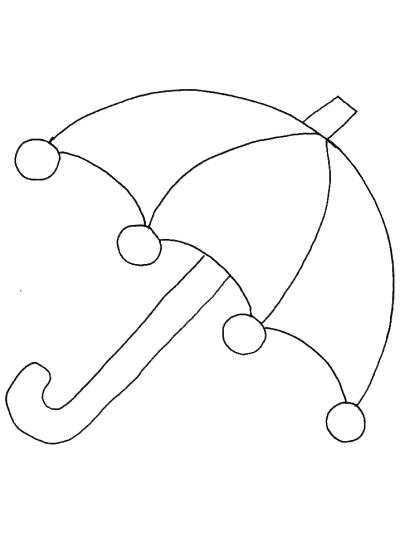 spring umbrella coloring page