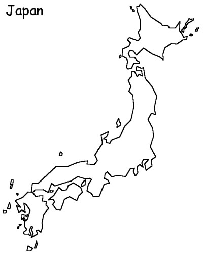 map of Japan coloring page