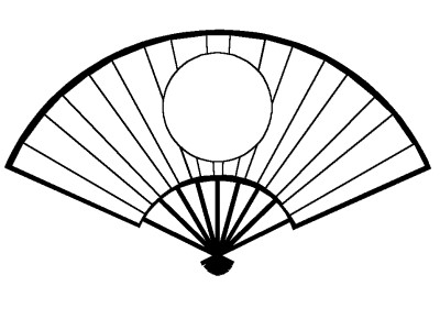 Japanese fan coloring page