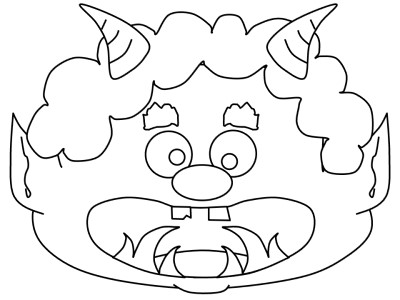 monsters and creatures - oni coloring page