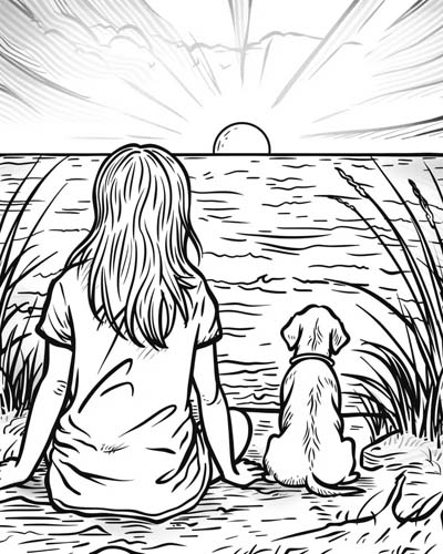 summer solstice coloring page