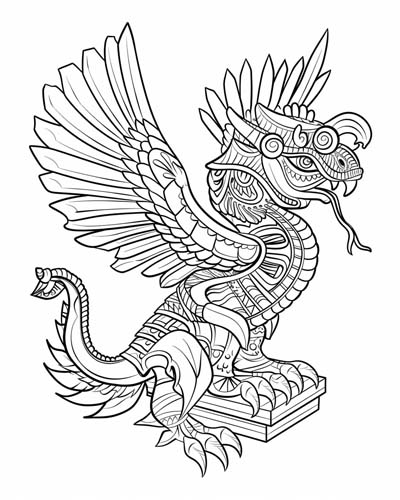 coloring page of Kukulkan