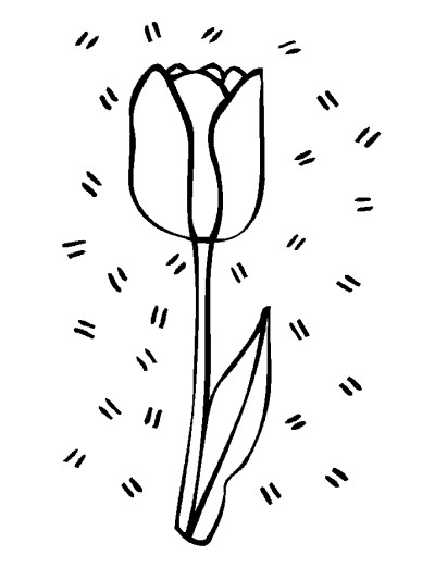 Dutch tulip coloring page