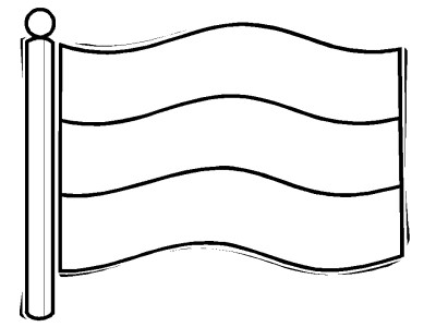 Dutch flag coloring page