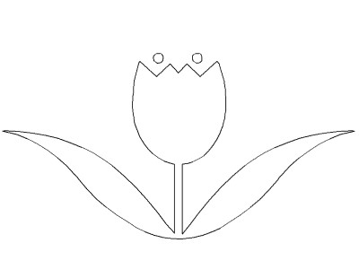 Dutch tulip coloring page