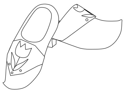 netherlands clogs coloring page