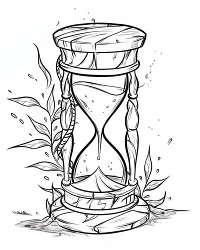 Hour Glass Coloring Page