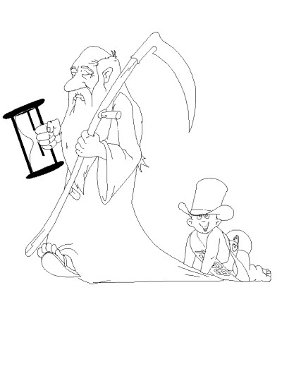 New Year's coloring page