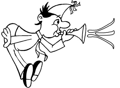 New Year's coloring page