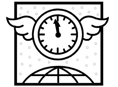 New Year's coloring page