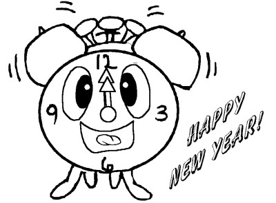 New Year's coloring page
