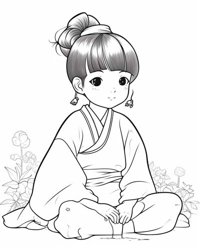 japanese coloring page
