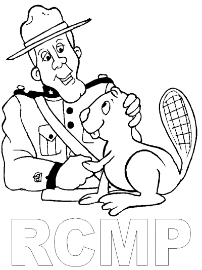 Canadian RCMP coloring page
