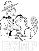 Canadian RCMP coloring page