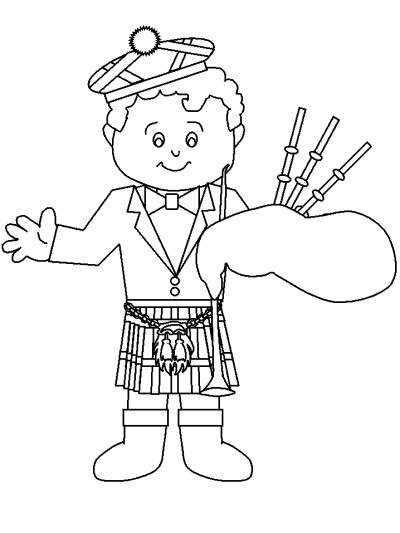 scotland coloring page