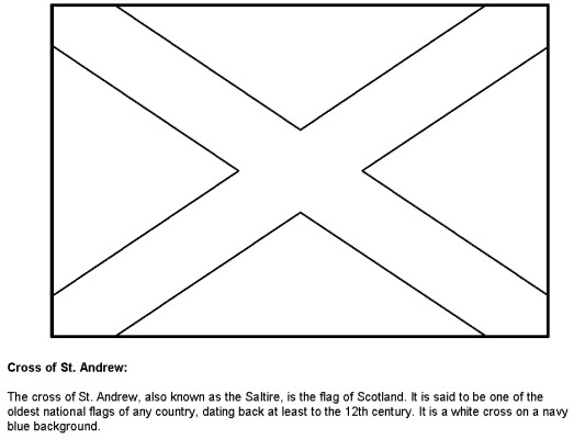Scottish flag coloring page