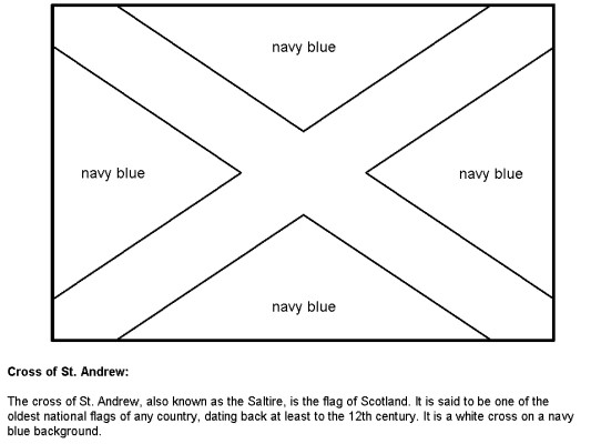 flag of Scotland coloring page