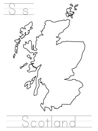 map of Scotland coloring page