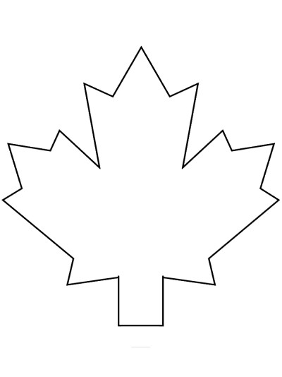 Canadian maple leaf coloring page