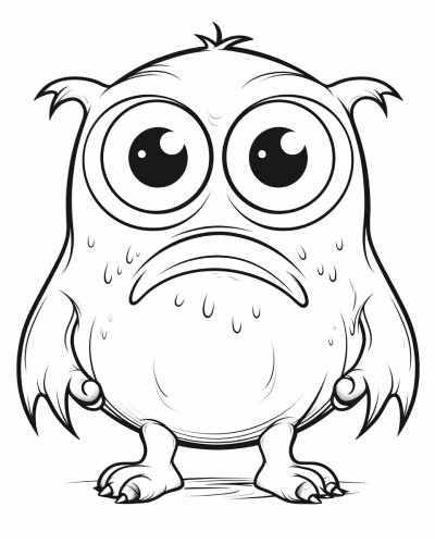 grumpier alien coloring page