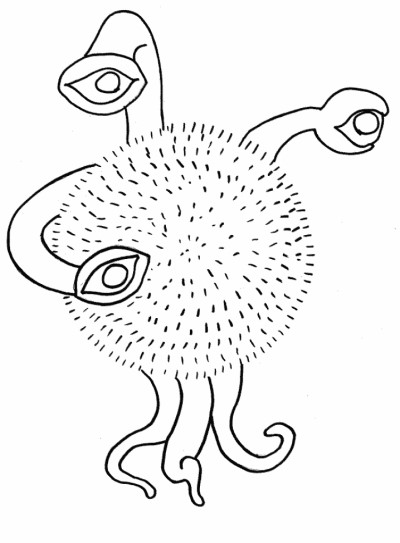 alien creature coloring page