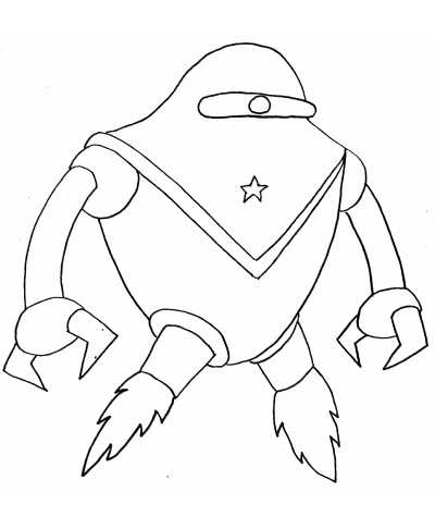 space robot coloring page
