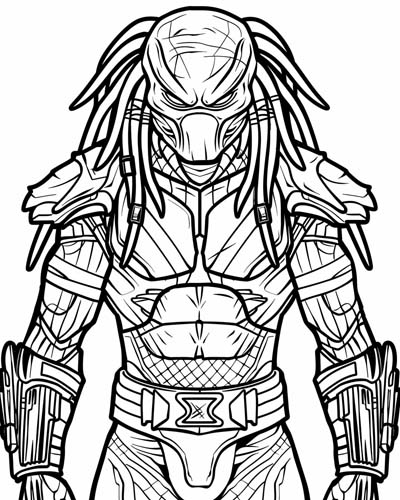 predator coloring page
