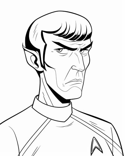 spock coloring page