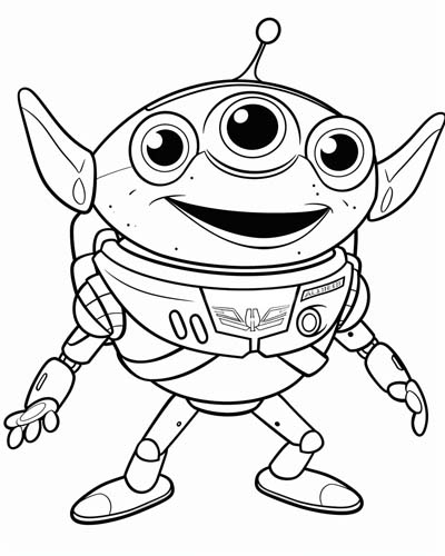 Toy Story alien coloring page