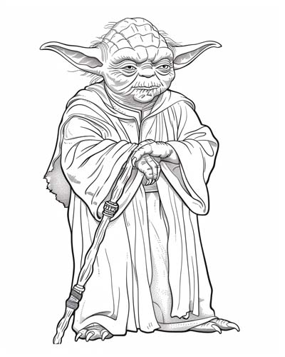Yoda coloring page