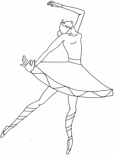 ballerina dancing coloring page