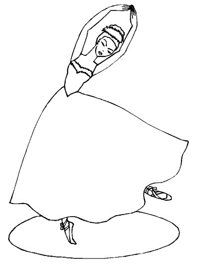 ballet dancing coloring page