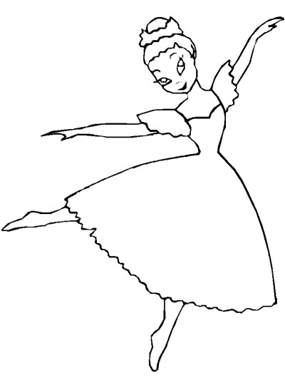ballet dancing coloring page