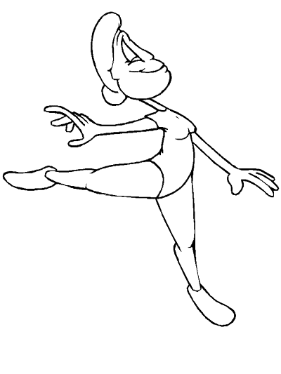 Ballet dancing coloring page